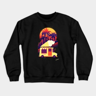 Ice Cream Truck Retro Sunset Style Crewneck Sweatshirt